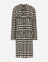 Single-breasted houndstooth coat -  | Dolce & Gabbana