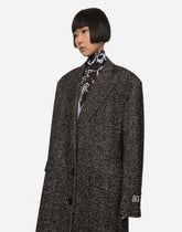 Oversize herringbone coat with half-belt -  | Dolce &amp; Gabbana