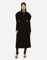 Double-breasted technical jersey coat -  | Dolce & Gabbana