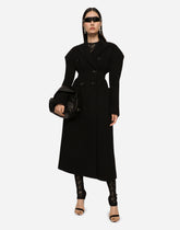 Double-breasted technical jersey coat -  | Dolce & Gabbana