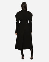 Double-breasted technical jersey coat -  | Dolce & Gabbana