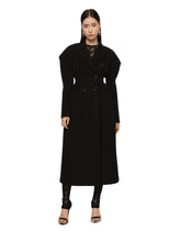 Double-breasted technical jersey coat -  | Dolce & Gabbana