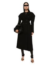 Double-breasted technical jersey coat -  | Dolce & Gabbana