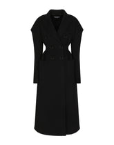 Double-breasted technical jersey coat -  | Dolce & Gabbana