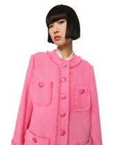 Single-breasted tweed coat -  | Dolce &amp; Gabbana