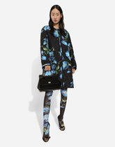 Quilted fabric coat with bluebell print -  | Dolce & Gabbana