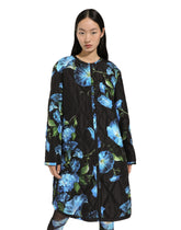 Quilted fabric coat with bluebell print -  | Dolce & Gabbana