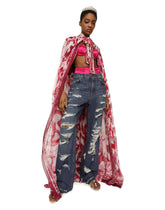 Majolica-print chiffon cape -  | Dolce & Gabbana