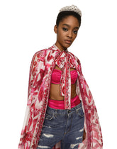 Majolica-print chiffon cape -  | Dolce & Gabbana