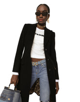 Single-breasted wool and cashmere coat -  | Dolce & Gabbana