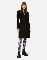 Single-breasted wool and cashmere coat -  | Dolce & Gabbana