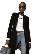 Single-breasted wool and cashmere coat -  | Dolce & Gabbana