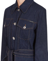 Denim coat with belt and pockets -  | Dolce & Gabbana