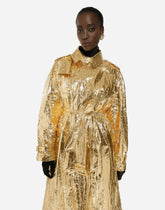 Foiled fabric trench coat -  | Dolce &amp; Gabbana