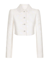 Short jacquard jacket with allover DG logo -  | Dolce &amp; Gabbana