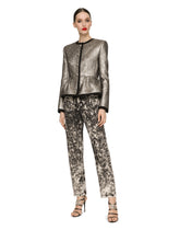 Lamé jacquard jacket with peplum detail -  | Dolce & Gabbana