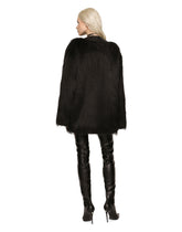 Black fox-effect faux fur jacket -  | Dolce &amp; Gabbana
