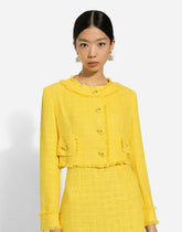 Short raschel tweed jacket -  | Dolce & Gabbana