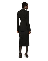 Single-breasted Turlington jacket in jersey Milano rib -  | Dolce &amp; Gabbana