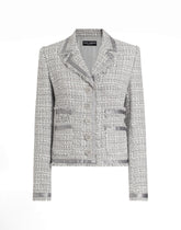 Short single-breasted lamé bouclé jacket -  | Dolce &amp; Gabbana