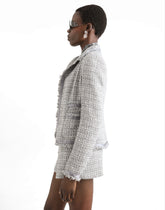 Short single-breasted lamé bouclé jacket -  | Dolce &amp; Gabbana