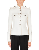 Single-breasted wool jacket with heraldic buttons -  | Dolce &amp; Gabbana