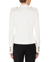 Single-breasted wool jacket with heraldic buttons -  | Dolce &amp; Gabbana