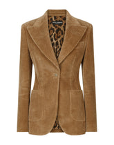 Single-breasted corduroy Turlington jacket -  | Dolce & Gabbana