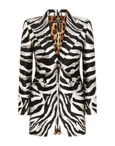Zebra-design lamé jacquard Turlington jacket -  | Dolce & Gabbana