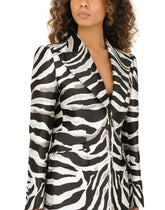 Zebra-design lamé jacquard Turlington jacket -  | Dolce & Gabbana