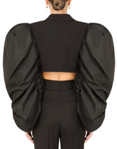Short taffeta and wool poplin jacket -  | Dolce & Gabbana