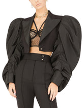 Short taffeta and wool poplin jacket -  | Dolce & Gabbana