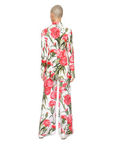 Carnation-print jersey Turlington blazer -  | Dolce & Gabbana