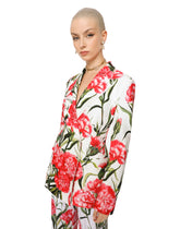 Carnation-print jersey Turlington blazer -  | Dolce & Gabbana
