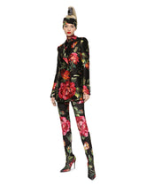 Rose-print shantung Turlington blazer -  | Dolce & Gabbana