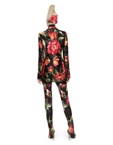 Rose-print shantung Turlington blazer -  | Dolce & Gabbana