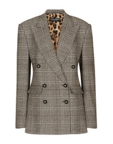 Glen plaid jacket with vents -  | Dolce &amp; Gabbana
