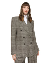 Glen plaid jacket with vents -  | Dolce &amp; Gabbana