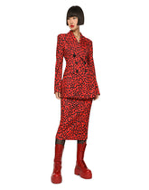 Double-breasted blazer in leopard-print jersey -  | Dolce & Gabbana