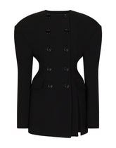 Double crepe jacket with side slit -  | Dolce & Gabbana