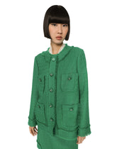 Single-breasted raschel tweed jacket -  | Dolce & Gabbana