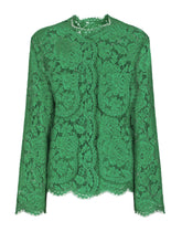 Single-breasted lace jacket -  | Dolce &amp; Gabbana