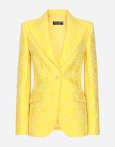 Single-breasted floral brocade Turlington jacket -  | Dolce & Gabbana