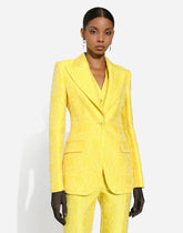 Single-breasted floral brocade Turlington jacket -  | Dolce & Gabbana