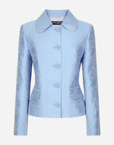 Single-breasted floral quilted jacquard Gabbana jacket -  | Dolce &amp; Gabbana