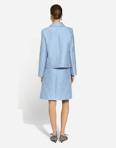 Single-breasted floral quilted jacquard Gabbana jacket -  | Dolce &amp; Gabbana