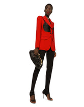 Woolen jacket with contrasting corset -  | Dolce & Gabbana