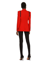 Woolen jacket with contrasting corset -  | Dolce & Gabbana