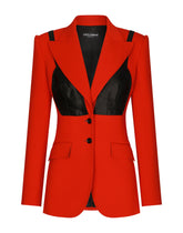Woolen jacket with contrasting corset -  | Dolce & Gabbana