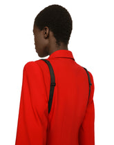 Woolen jacket with contrasting corset -  | Dolce & Gabbana